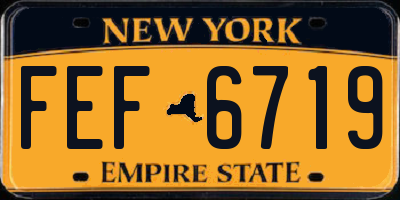 NY license plate FEF6719