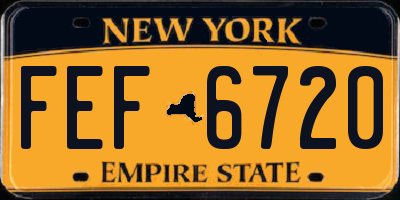 NY license plate FEF6720