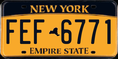 NY license plate FEF6771
