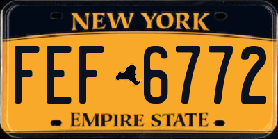 NY license plate FEF6772