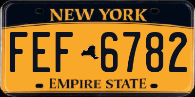 NY license plate FEF6782