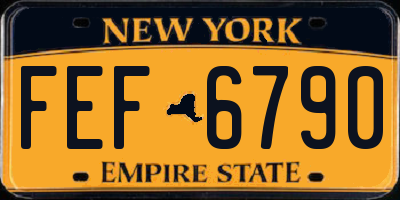 NY license plate FEF6790