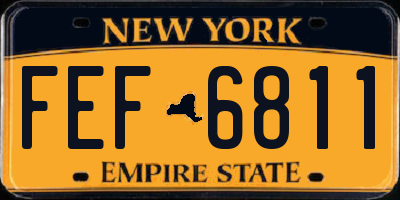 NY license plate FEF6811