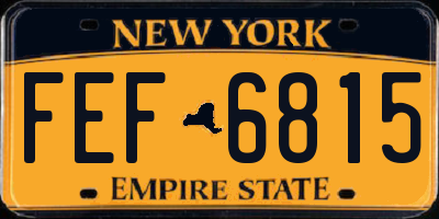 NY license plate FEF6815