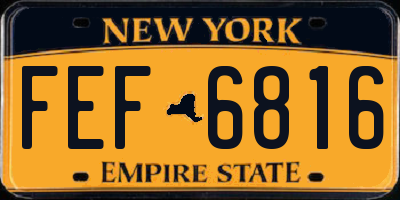 NY license plate FEF6816