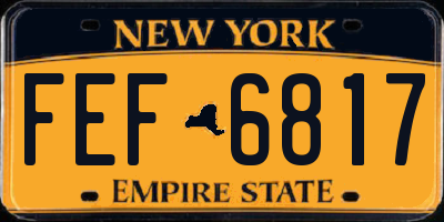 NY license plate FEF6817