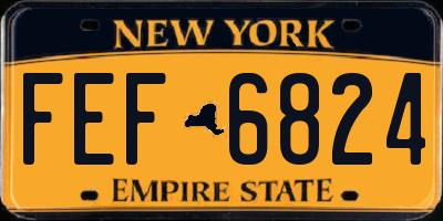 NY license plate FEF6824