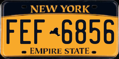 NY license plate FEF6856
