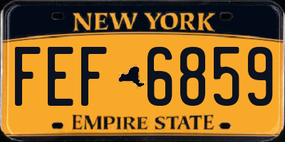 NY license plate FEF6859