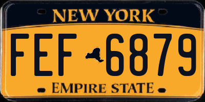 NY license plate FEF6879
