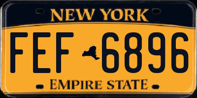 NY license plate FEF6896