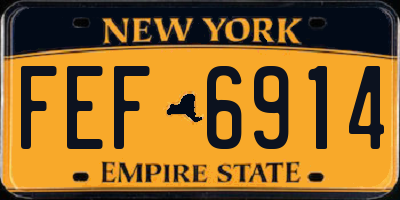 NY license plate FEF6914