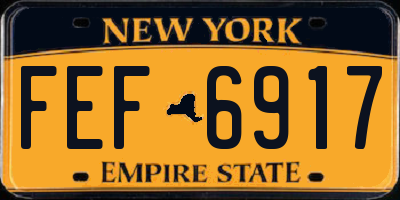 NY license plate FEF6917