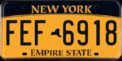 NY license plate FEF6918