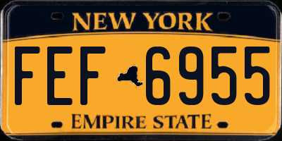 NY license plate FEF6955