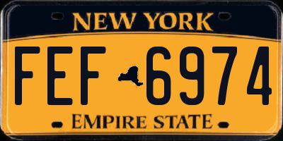 NY license plate FEF6974