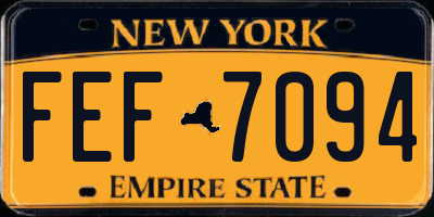 NY license plate FEF7094