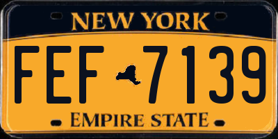 NY license plate FEF7139
