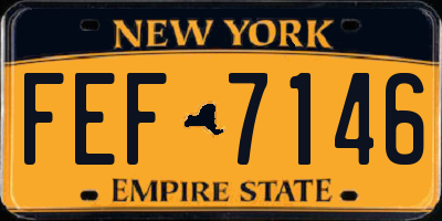 NY license plate FEF7146