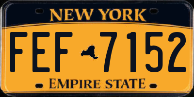 NY license plate FEF7152