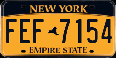 NY license plate FEF7154