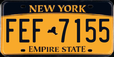 NY license plate FEF7155