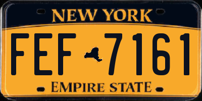 NY license plate FEF7161