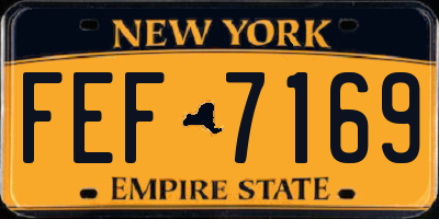NY license plate FEF7169