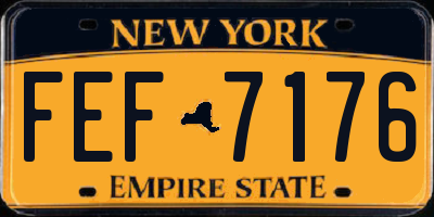 NY license plate FEF7176