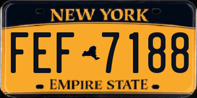NY license plate FEF7188