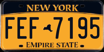 NY license plate FEF7195