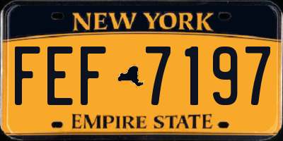 NY license plate FEF7197
