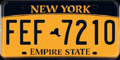 NY license plate FEF7210