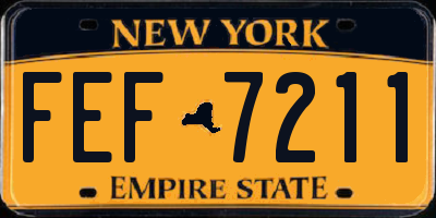 NY license plate FEF7211