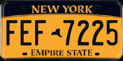NY license plate FEF7225