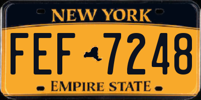 NY license plate FEF7248