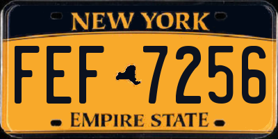 NY license plate FEF7256