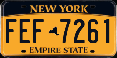 NY license plate FEF7261
