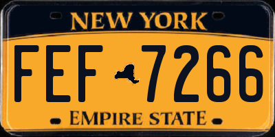 NY license plate FEF7266