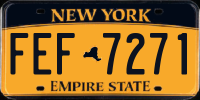 NY license plate FEF7271