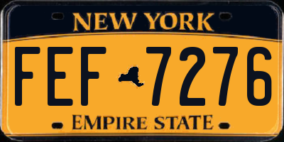 NY license plate FEF7276
