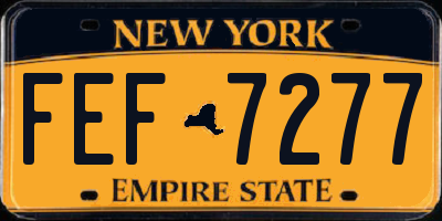 NY license plate FEF7277