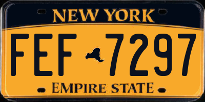 NY license plate FEF7297
