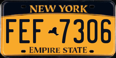 NY license plate FEF7306