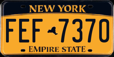 NY license plate FEF7370