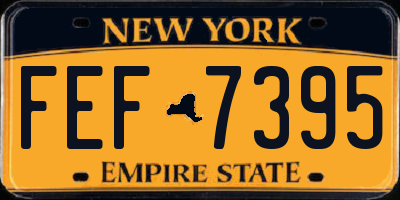 NY license plate FEF7395