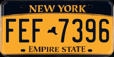 NY license plate FEF7396