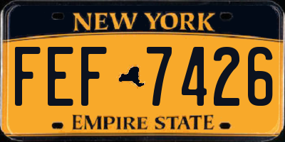 NY license plate FEF7426
