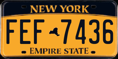 NY license plate FEF7436