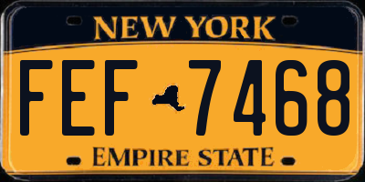 NY license plate FEF7468